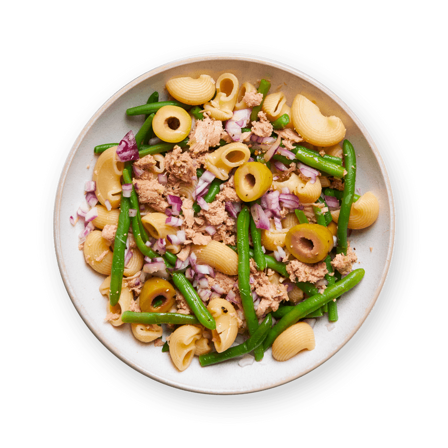 Salade pâtes, thon & haricots