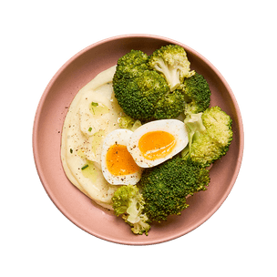 oeuf-mollet-puree-aux-fines-herbes-et-brocolis