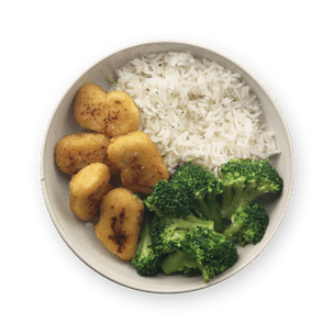 veggie-nuggets-rice-and-broccoli