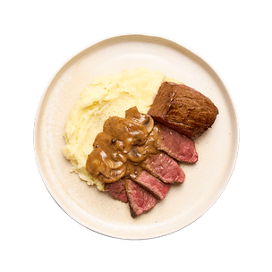 pave-de-boeuf-puree-et-champignons-sauce-au-poivre