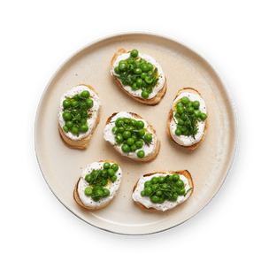 ricotta-and-peas-crostini