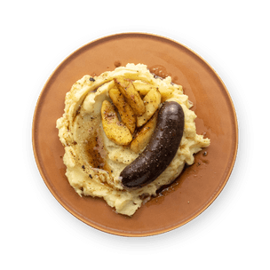 blood-sausage-with-apples-and-homemade-mash