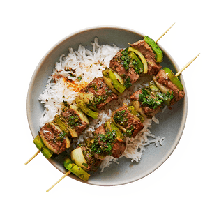 brochettes-chimichurri-et-riz