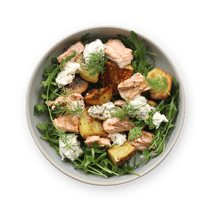 baked-salmon-salad-with-lemon-dill-cream-cheese