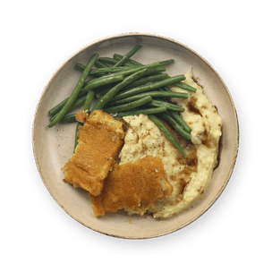 breaded-fish-fillet-mashed-potatoes-and-green-beans