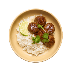 boulettes-de-boeuf-au-gingembre-et-riz