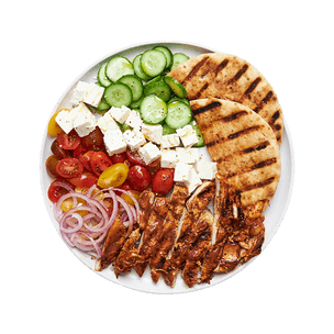 poulet-salade-a-la-grecque-et-pitas-grilles