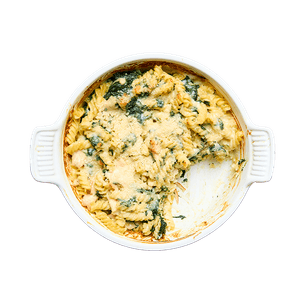gratin-de-pates-aux-epinards-et-poulet
