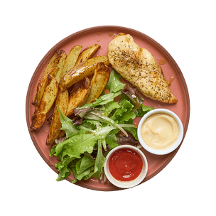 poulet-potatoes-au-air-fryer-et-salade