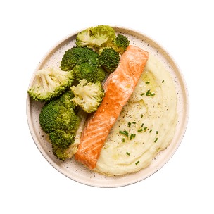 saumon-puree-aux-fines-herbes-et-brocolis