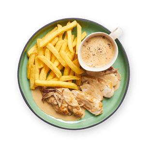 poulet-miel-moutarde-et-frites