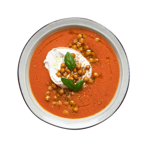 gaspacho-burrata-et-pois-chiches-croustillants