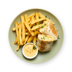 wrap-au-poulet-sauce-fromage-et-frites