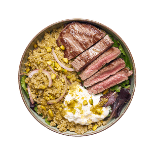 steak-et-salade-de-quinoa-au-pesto