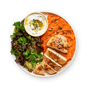 chicken-with-carrot-puree-and-tzatziki
