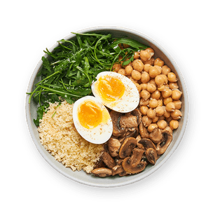 bowl-pois-chiches-champignons-et-oeuf-mollet