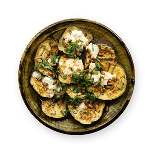 roast-eggplant-with-burrata-and-pine-nuts