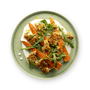 turkey-and-roasted-carrots-with-yogurt-sauce
