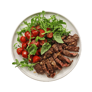 bavette-et-salade-de-tomates-cerises