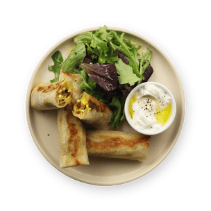 zucchini-curry-feta-fritters-and-salad