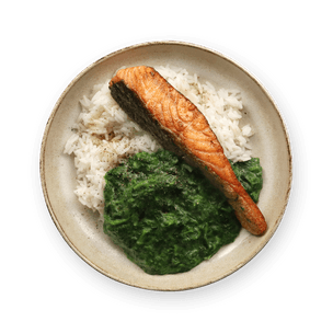salmon-creamed-spinach-and-rice