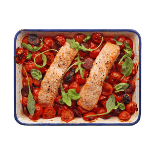 saumon-roti-tomates-et-chorizo
