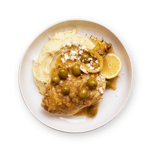 poulet-aux-olives-et-puree-express-a-la-feta