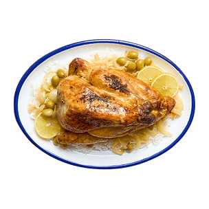 Pintade sauce moutarde & riz