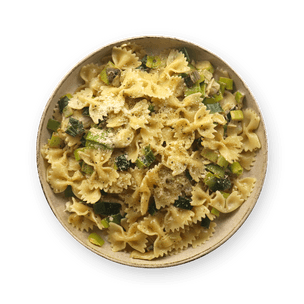 bow-tie-pasta-with-creamy-leeks