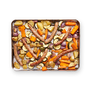 one-pan-chipolatas-et-legumes-rotis