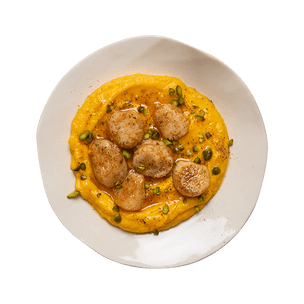 saint-jacques-puree-de-courge-et-pistaches