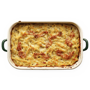 gratin-de-pates-au-lard-et-cabecou