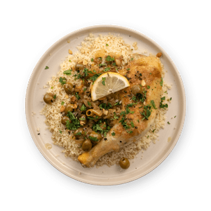 poulet-citron-olives-et-couscous