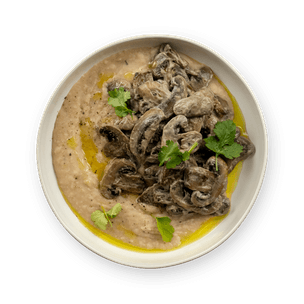 champignons-et-puree-de-haricots-blancs