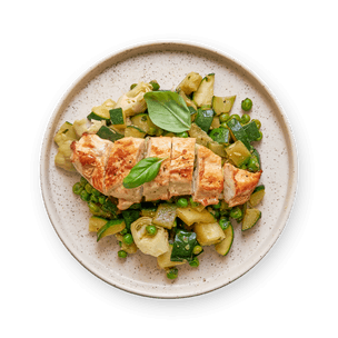 poulet-et-poelee-de-courgettes-printanieres