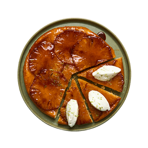 tarte-tatin-a-l-ananas-et-creme-mascarpone-au-citron-vert