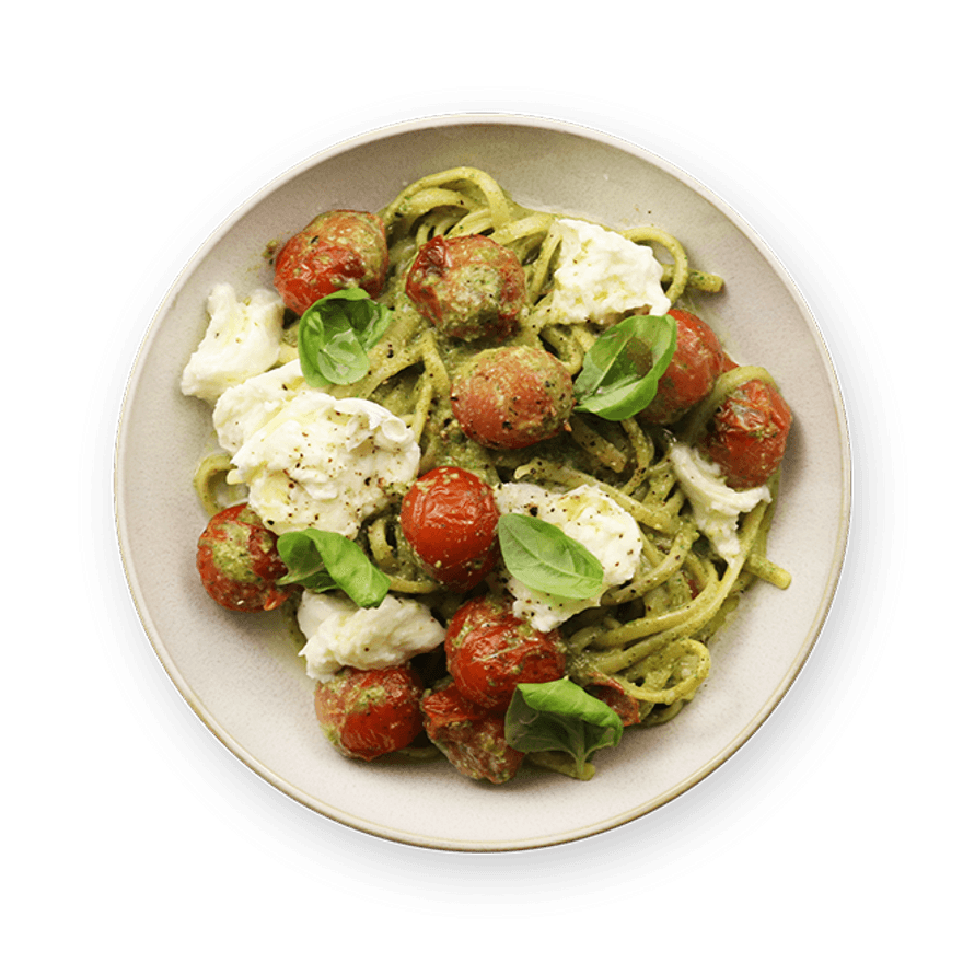 Pesto Pasta & Cherry Tomatoes