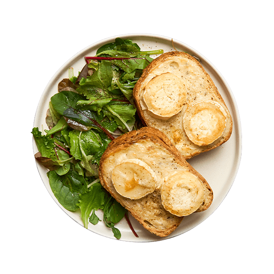 Croque-monsieur sans gluten au pesto & chèvre