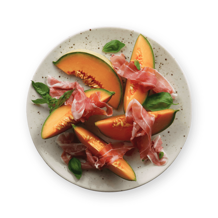 Assiette melon jambon