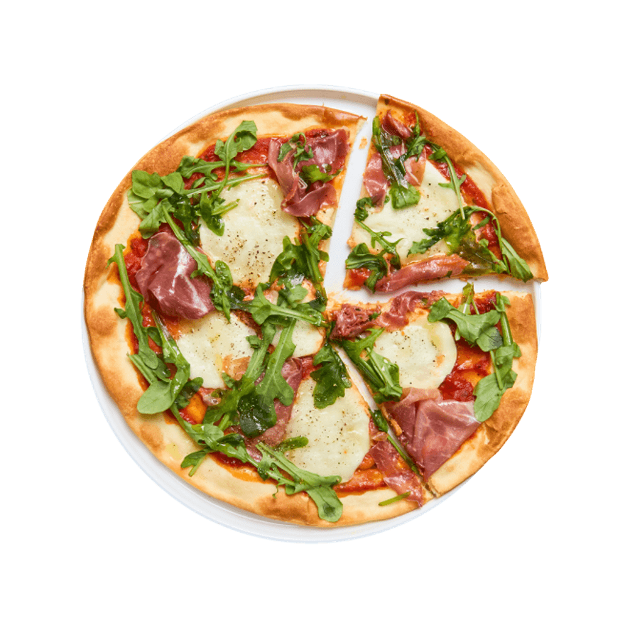 Pizza with prosciutto