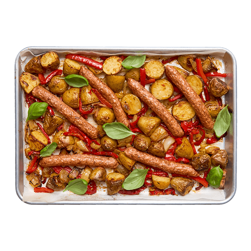 One pan chipo & légumes rôtis aux herbes