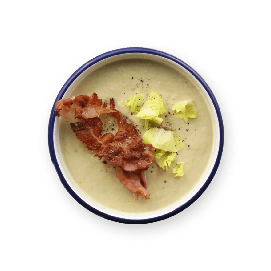 Velouté d'endives au lard