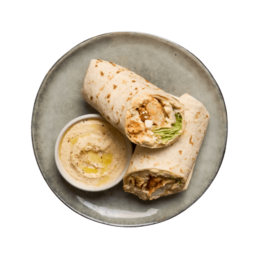 Wrap au poulet & houmous