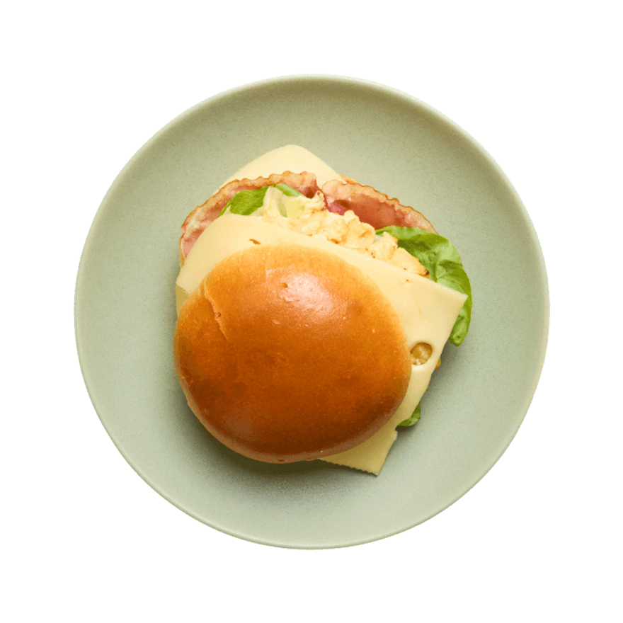 Cheeseburger aux œufs & bacon