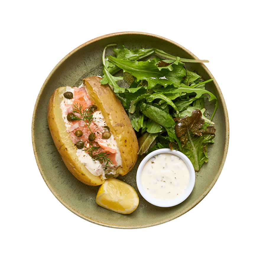 Baked Potatoes with Smoked Salmon