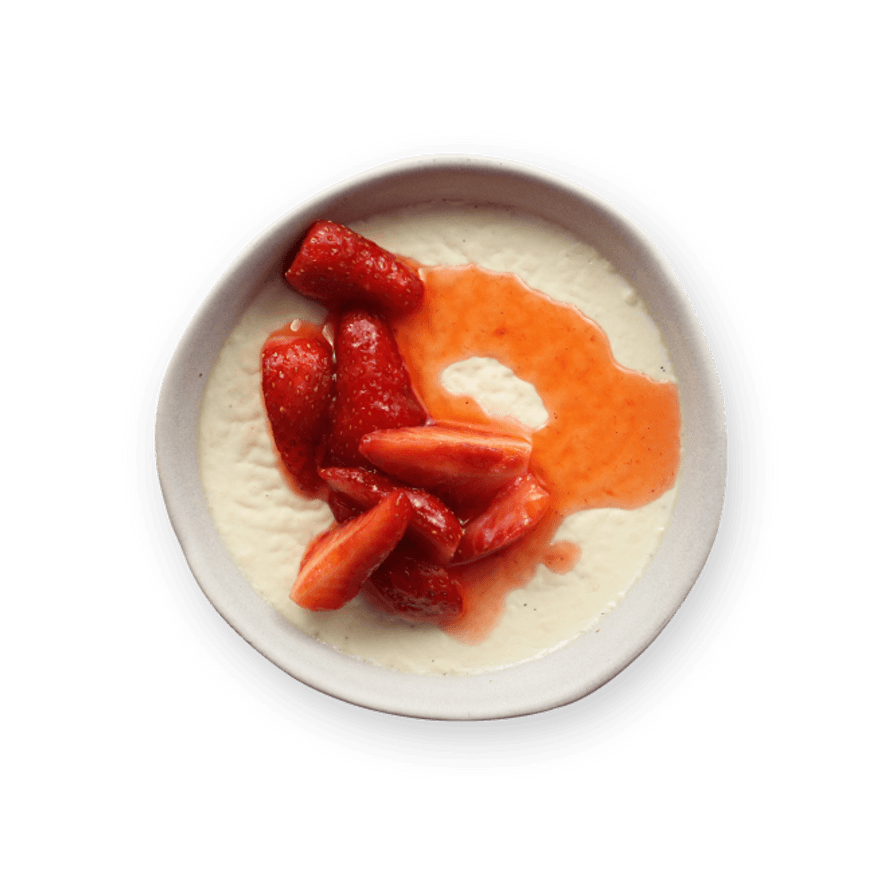 Panna cotta à la fraise