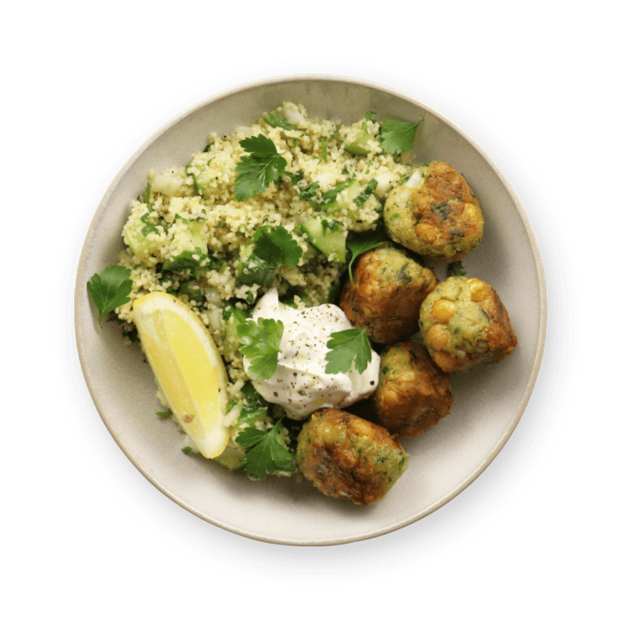 Recette pour Tranches de falafel et houmous