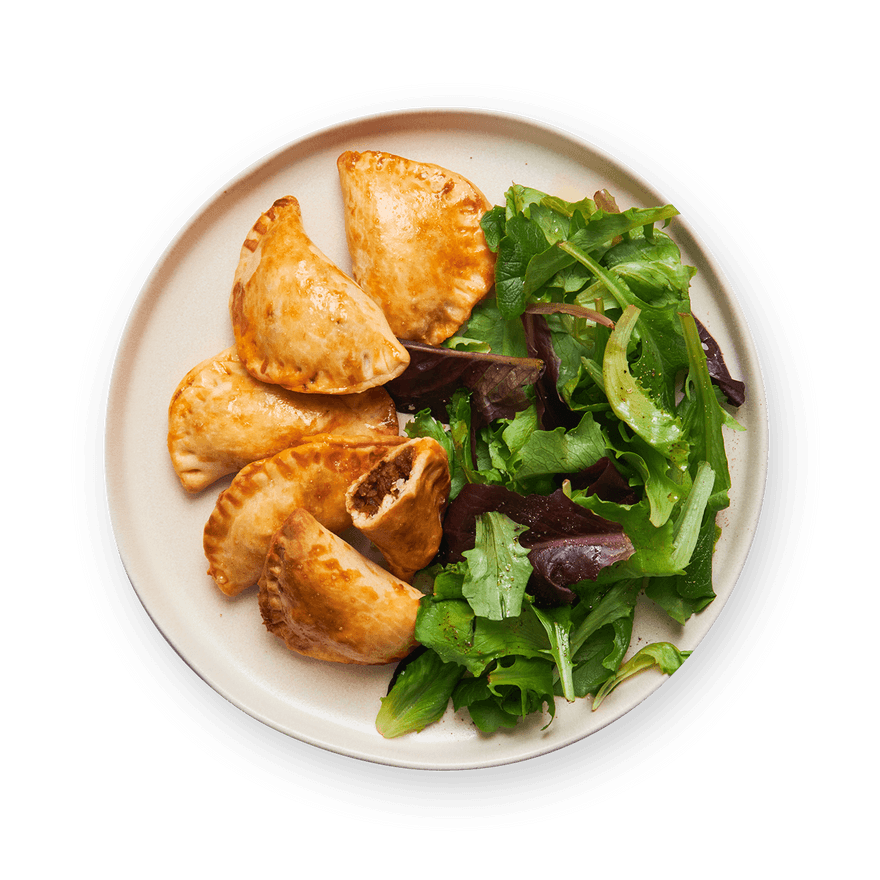 Empanadas au bœuf & salade