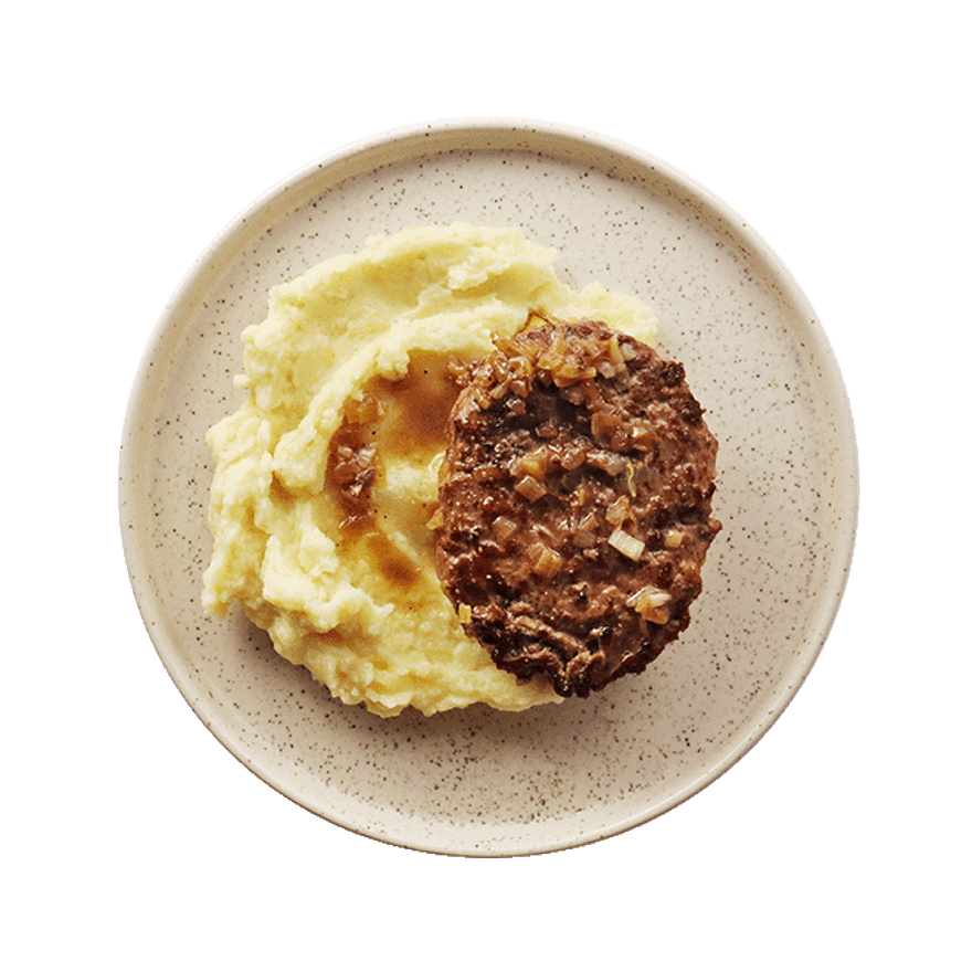 Steak haché à l'échalote & purée