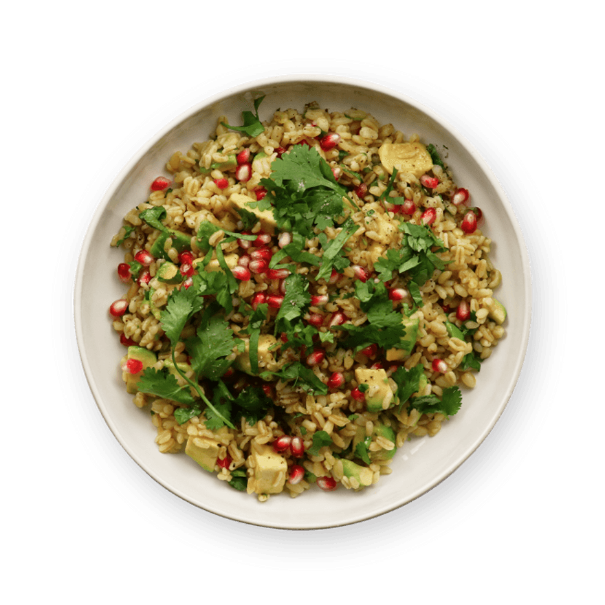 Wheat Berry Salad with Avocado & Pomegranate